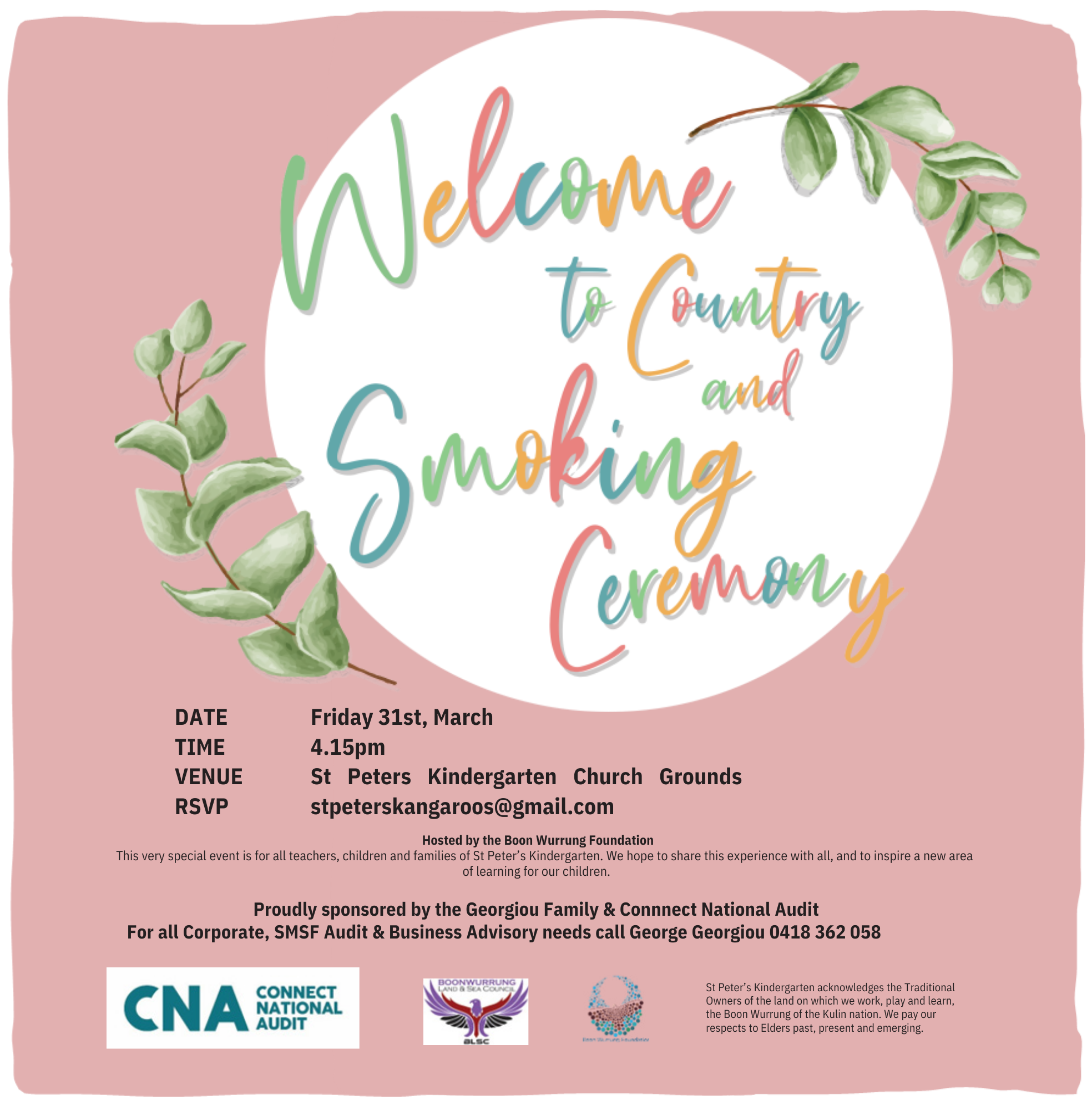 Welcome to Country & Smoking Ceremony 2023